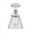 Cone - 1 Light - 6 inch - White Polished Chrome - Semi-Flush Mount (3442|916-1C-WPC-G62-LED)