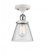 Cone - 1 Light - 6 inch - White Polished Chrome - Semi-Flush Mount (3442|916-1C-WPC-G64)