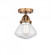 Olean - 1 Light - 7 inch - Antique Copper - Semi-Flush Mount (3442|288-1C-AC-G324-LED)