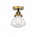 Olean - 1 Light - 7 inch - Black Antique Brass - Semi-Flush Mount (3442|288-1C-BAB-G324)