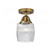 Colton - 1 Light - 6 inch - Brushed Brass - Semi-Flush Mount (3442|288-1C-BB-G302-LED)