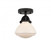 Olean - 1 Light - 7 inch - Matte Black - Semi-Flush Mount (3442|288-1C-BK-G321)