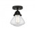 Olean - 1 Light - 7 inch - Matte Black - Semi-Flush Mount (3442|288-1C-BK-G324-LED)