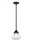 Olean - 1 Light - 7 inch - Matte Black - Stem hung - Mini Pendant (3442|288-1S-BK-G322-LED)