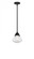 Olean - 1 Light - 7 inch - Matte Black - Stem hung - Mini Pendant (3442|288-1S-BK-G324-LED)