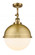 Hampden - 1 Light - 13 inch - Brushed Brass - Semi-Flush Mount (3442|201F-BB-HFS-121-BB)