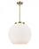 Athens - 1 Light - 16 inch - Antique Brass - Stem Hung - Pendant (3442|221-1S-AB-G121-16)