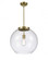 Athens - 1 Light - 16 inch - Antique Brass - Cord hung - Pendant (3442|221-1S-AB-G122-16)