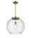 Athens - 1 Light - 16 inch - Antique Brass - Stem Hung - Pendant (3442|221-1S-AB-G124-16-LED)