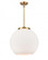Athens - 1 Light - 16 inch - Brushed Brass - Stem Hung - Pendant (3442|221-1S-BB-G121-16-LED)