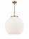 Athens - 1 Light - 18 inch - Brushed Brass - Stem Hung - Pendant (3442|221-1S-BB-G121-18)