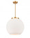 Athens - 1 Light - 16 inch - Satin Gold - Stem Hung - Pendant (3442|221-1S-SG-G121-16)