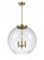 Athens - 3 Light - 18 inch - Antique Brass - Cord hung - Pendant (3442|221-3S-AB-G124-18)