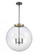Beacon - 3 Light - 18 inch - Black Antique Brass - Stem hung - Pendant (3442|221-3S-BAB-G204-18-LED)