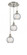 Athens Water Glass - 3 Light - 13 inch - Brushed Satin Nickel - Cord hung - Multi Pendant (3442|113B-3P-SN-G1215-6)