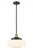 Bridgeton - 1 Light - 12 inch - Black Antique Brass - Stem Hung - Mini Pendant (3442|201S-BAB-G691-12)