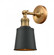 Addison - 1 Light - 5 inch - Brushed Brass - Adjustable Sconce (3442|203-BB-M9-BK-LED)