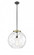 Athens Water Glass - 1 Light - 16 inch - Black Antique Brass - Cord hung - Pendant (3442|221-1S-BAB-G1215-16)