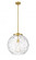 Athens Water Glass - 1 Light - 16 inch - Satin Gold - Stem Hung - Pendant (3442|221-1S-SG-G1215-16)