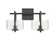 Striate - 2 Light - 15 inch - Black - Bath Vanity Light (3442|312-2W-BK-CL)