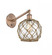 Farmhouse Rope - 1 Light - 8 inch - Antique Copper - Sconce (3442|317-1W-AC-G122-8RB-LED)