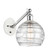 Athens Deco Swirl - 1 Light - 8 inch - White Polished Chrome - Adjustable Sconce (3442|317-1W-WPC-G1213-8)
