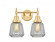 Chatham - 2 Light - 15 inch - Satin Gold - Bath Vanity Light (3442|447-2W-SG-G142)