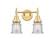 Canton - 2 Light - 14 inch - Satin Gold - Bath Vanity Light (3442|447-2W-SG-G184S-LED)