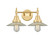 Halophane - 2 Light - 18 inch - Satin Gold - Bath Vanity Light (3442|447-2W-SG-G2-LED)