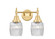 Colton - 2 Light - 15 inch - Satin Gold - Bath Vanity Light (3442|447-2W-SG-G302-LED)
