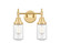 Dover - 2 Light - 14 inch - Satin Gold - Bath Vanity Light (3442|447-2W-SG-G312)