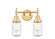 Dover - 2 Light - 14 inch - Satin Gold - Bath Vanity Light (3442|447-2W-SG-G314-LED)