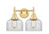 Caden - 2 Light - 17 inch - Satin Gold - Bath Vanity Light (3442|447-2W-SG-G72)