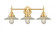 Halophane - 3 Light - 27 inch - Satin Gold - Bath Vanity Light (3442|447-3W-SG-G2-LED)