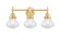 Olean - 3 Light - 25 inch - Satin Gold - Bath Vanity Light (3442|447-3W-SG-G324-LED)