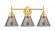 Cone - 3 Light - 26 inch - Satin Gold - Bath Vanity Light (3442|447-3W-SG-G43-LED)