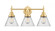 Cone - 3 Light - 26 inch - Satin Gold - Bath Vanity Light (3442|447-3W-SG-G44-LED)