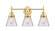 Cone - 3 Light - 24 inch - Satin Gold - Bath Vanity Light (3442|447-3W-SG-G62)