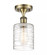 Cobbleskill - 1 Light - 5 inch - Antique Brass - Semi-Flush Mount (3442|516-1C-AB-G1113)