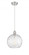 Athens Water Glass - 1 Light - 10 inch - Brushed Satin Nickel - Cord hung - Mini Pendant (3442|516-1P-SN-G1215-10)