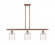 Cobbleskill - 3 Light - 36 inch - Antique Copper - Stem hung - Island Light (3442|516-3I-AC-G1113-LED)