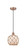 Farmhouse Rope - 1 Light - 8 inch - Antique Copper - Cord hung - Mini Pendant (3442|616-1P-AC-G121-8RB-LED)