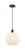 Athens - 1 Light - 10 inch - Matte Black - Cord hung - Mini Pendant (3442|616-1P-BK-G121-10)