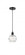 Athens Deco Swirl - 1 Light - 6 inch - Matte Black - Cord hung - Mini Pendant (3442|616-1P-BK-G1213-6-LED)