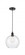 Athens - 1 Light - 10 inch - Matte Black - Cord hung - Mini Pendant (3442|616-1P-BK-G124-10)