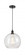 Athens - 1 Light - 12 inch - Matte Black - Cord hung - Mini Pendant (3442|616-1P-BK-G124-12-LED)