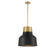 1-Light Pendant in Matte Black with Natural Brass (8483|M70115MBKNB)