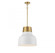 1-Light Pendant in White with Natural Brass (8483|M70115WHNB)