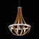 Crystal Empire LED 36in 120V Pendant in Red Fox Leather with Clear Crystals from Swarovski (168|SCE120DN-LR1S)