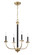 Stanza 4 Light Chandelier in Flat Black/Satin Brass (20|54824-FBSB)